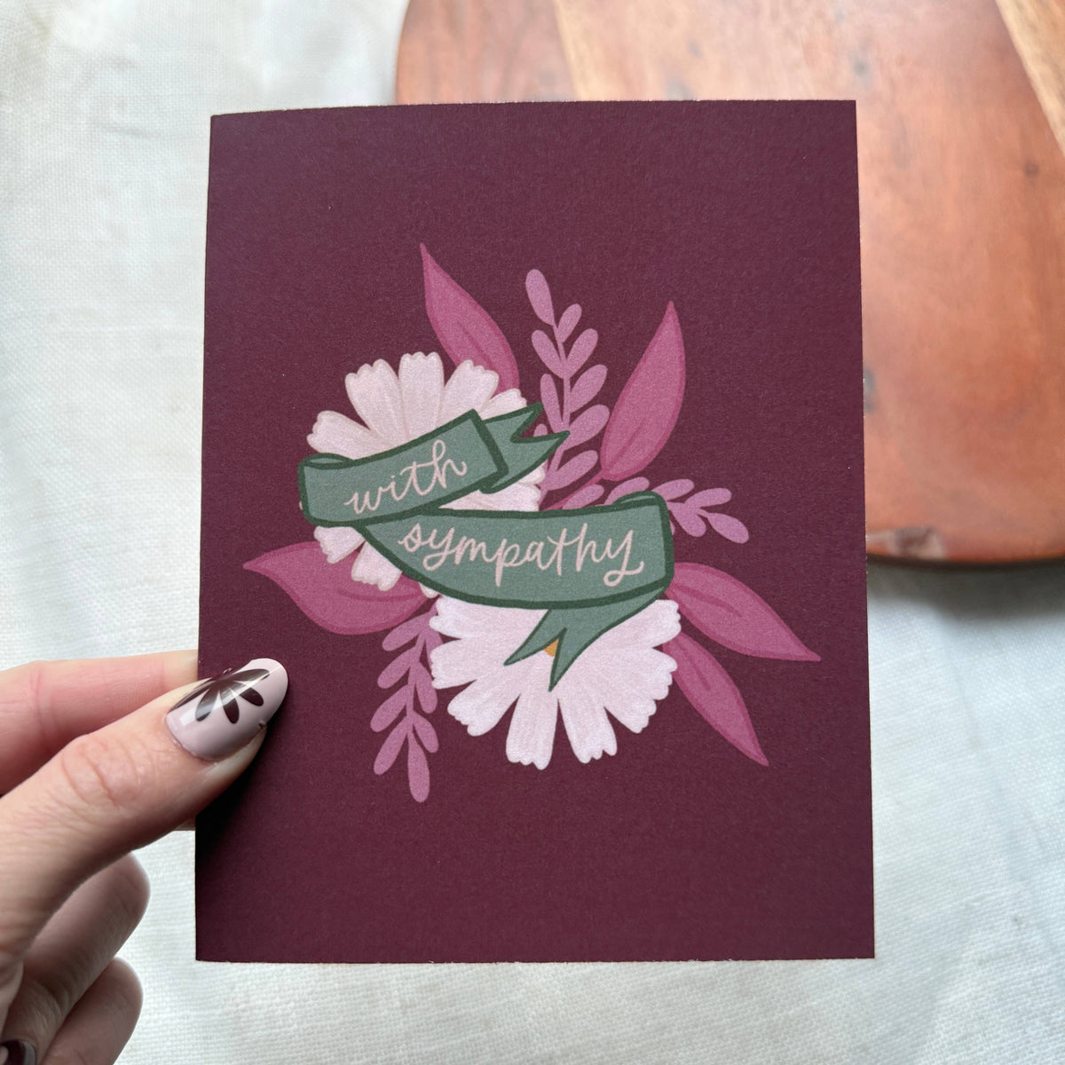 
                  
                    "With sympathy" Greeting Card
                  
                