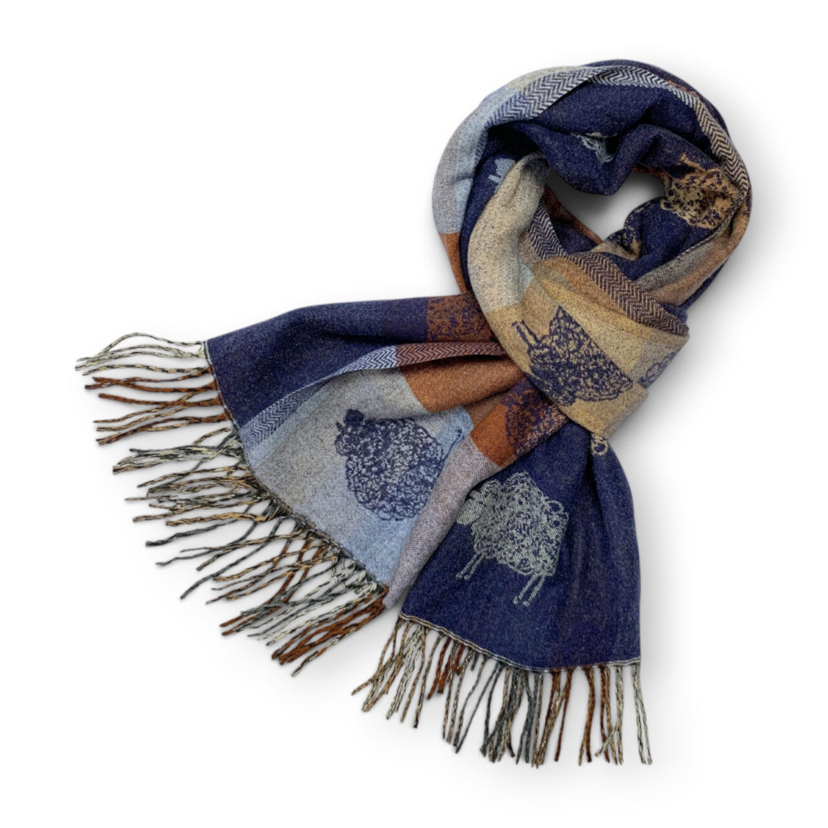 
                  
                    Sheep Reversible Wool Blend Winter Scarf
                  
                