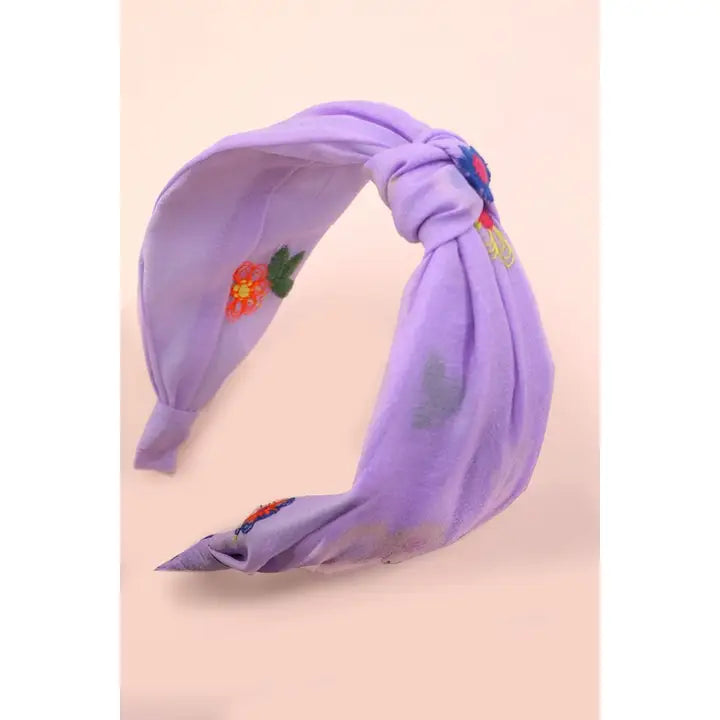 
                  
                    Embroidered Summer Flowers Top Knot Headband
                  
                