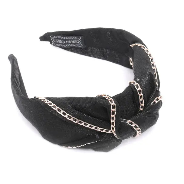 Gold Chain Top Twist Headband