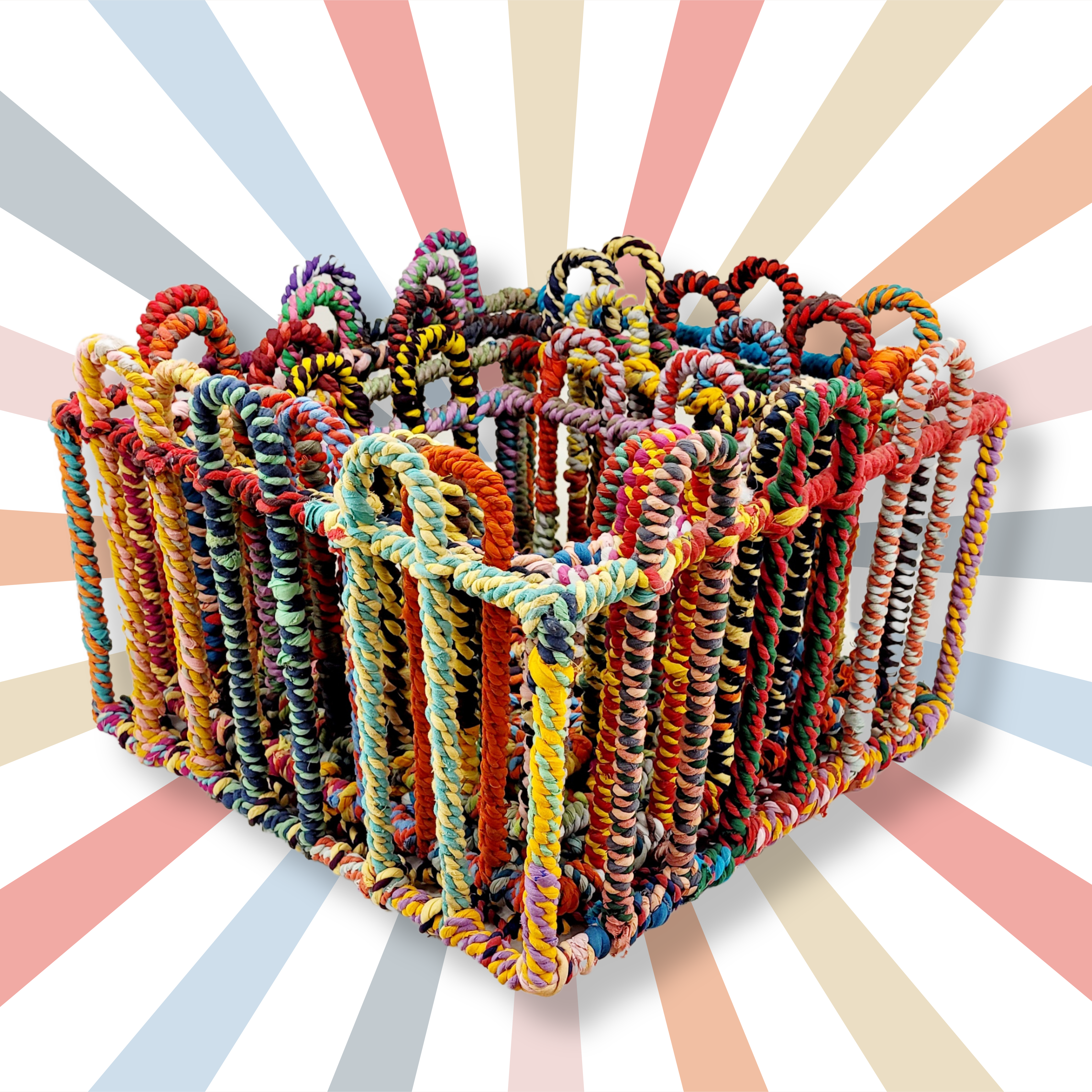 Sari Wrapped Square Arched Baskets – Bowerbird