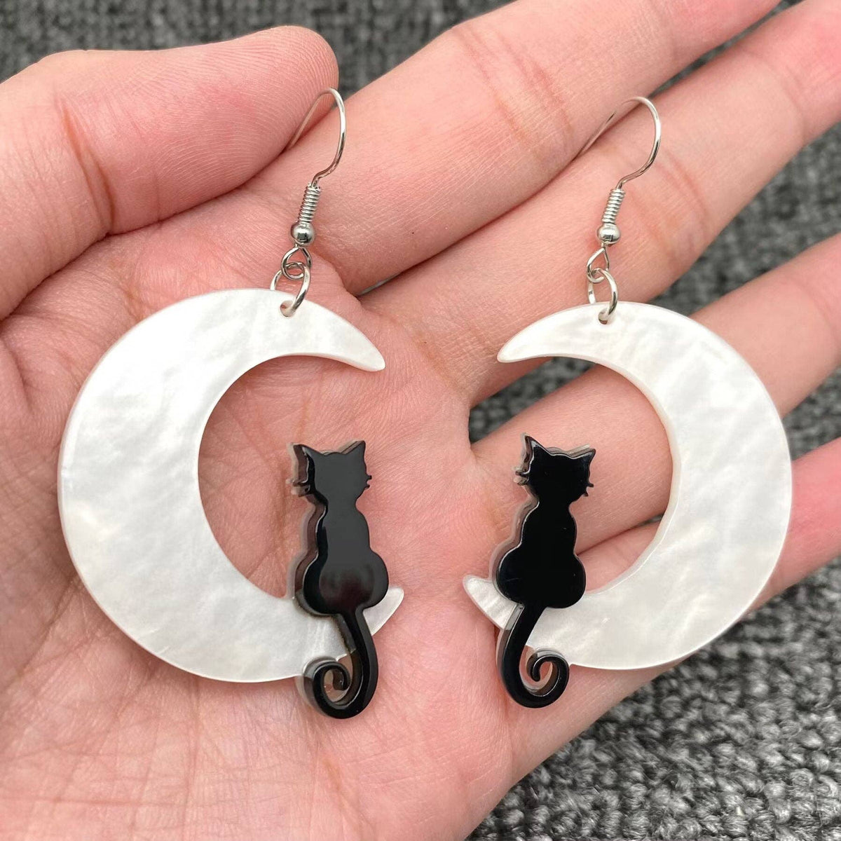 
                  
                    Acrylic Black Luna Cat Earrings
                  
                
