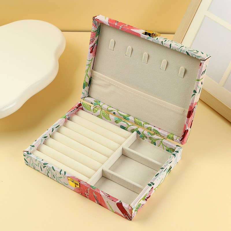 
                  
                    Floral Jewelry Vanity Travel Case
                  
                