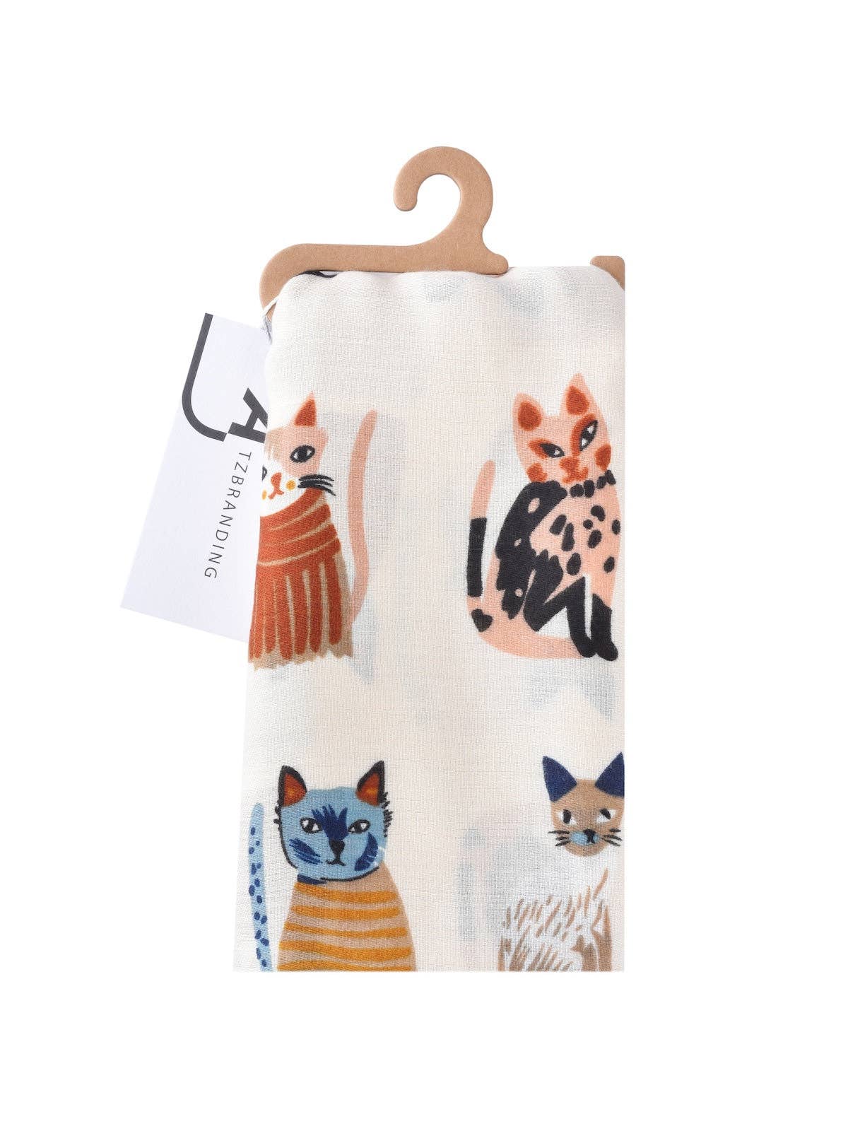 
                  
                    Illustrative Cat Pattern Scarf
                  
                
