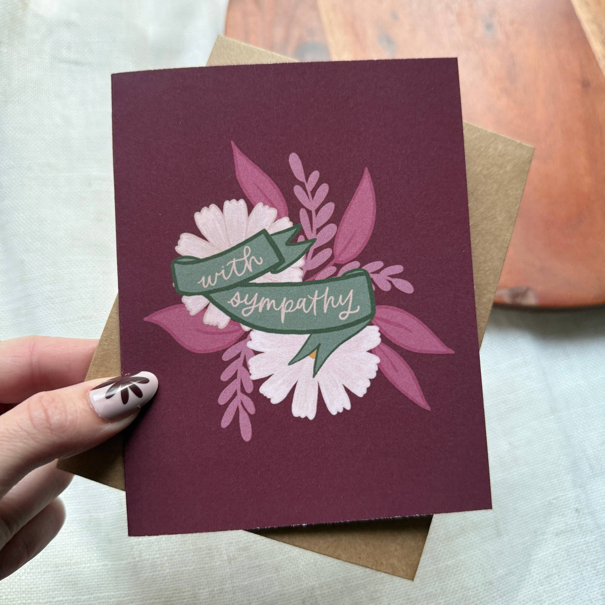 
                  
                    "With sympathy" Greeting Card
                  
                