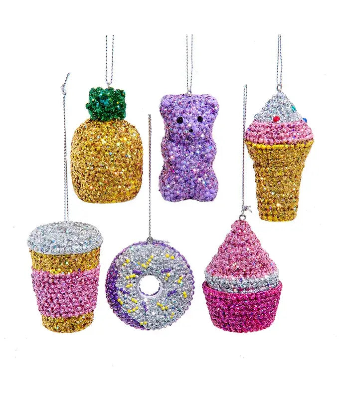 Bedazzled Food Ornaments
