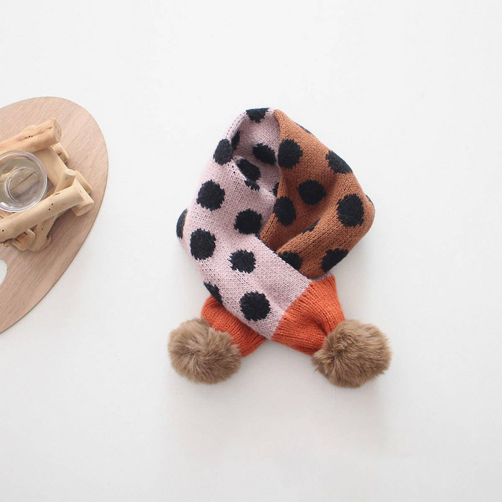
                  
                    Pompom Polka Dots Kids Knitted Neck Scarf
                  
                