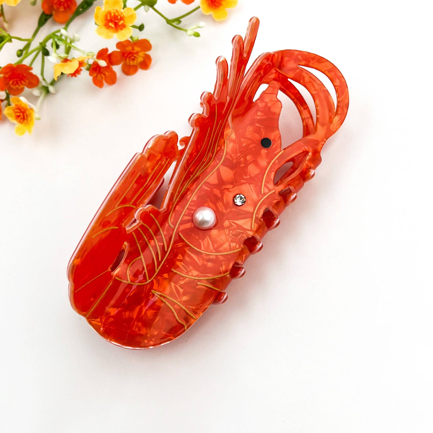 
                  
                    Lobster Pearl and Jewel Embellished Hair Claw
                  
                
