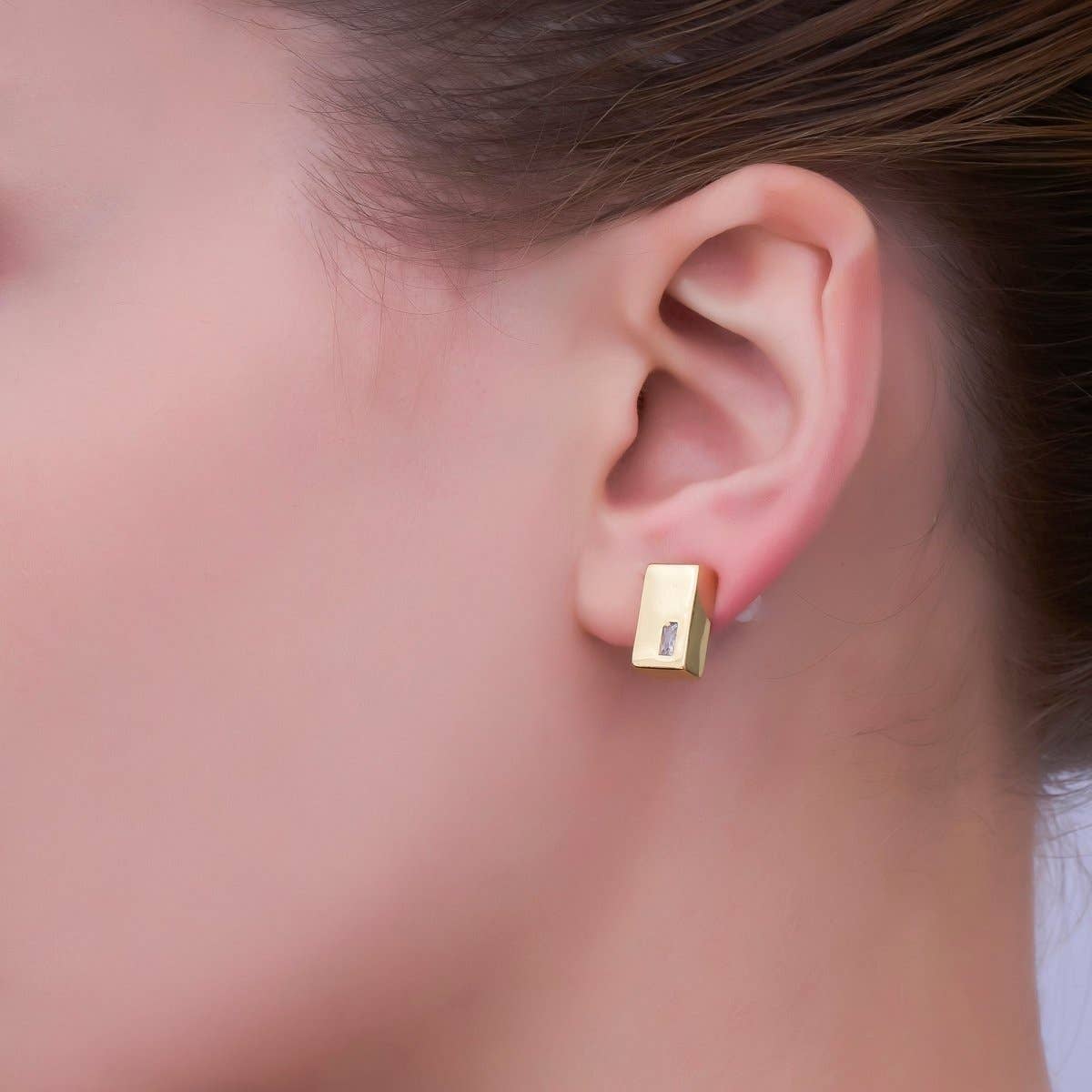 
                  
                    Modern Baguette CZ Box Studs
                  
                