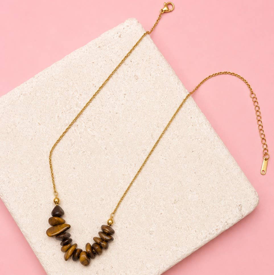 
                  
                    Tiger's Eye Chip Beads Necklace
                  
                