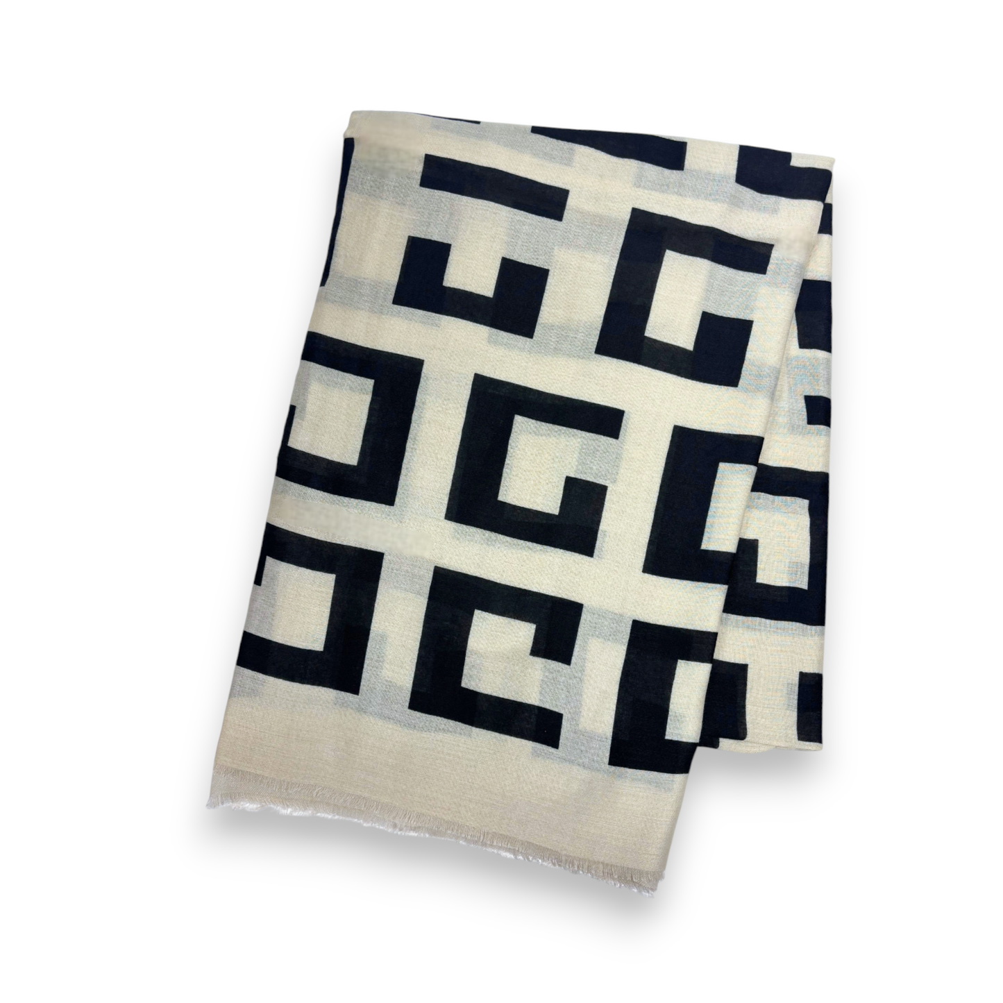 
                  
                    Big Geometrical Cotton Blend Scarf
                  
                