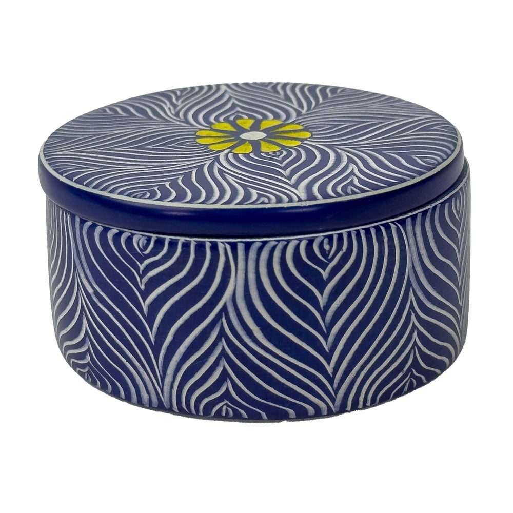 
                  
                    Soapstone Floral Blue Trinket Box
                  
                