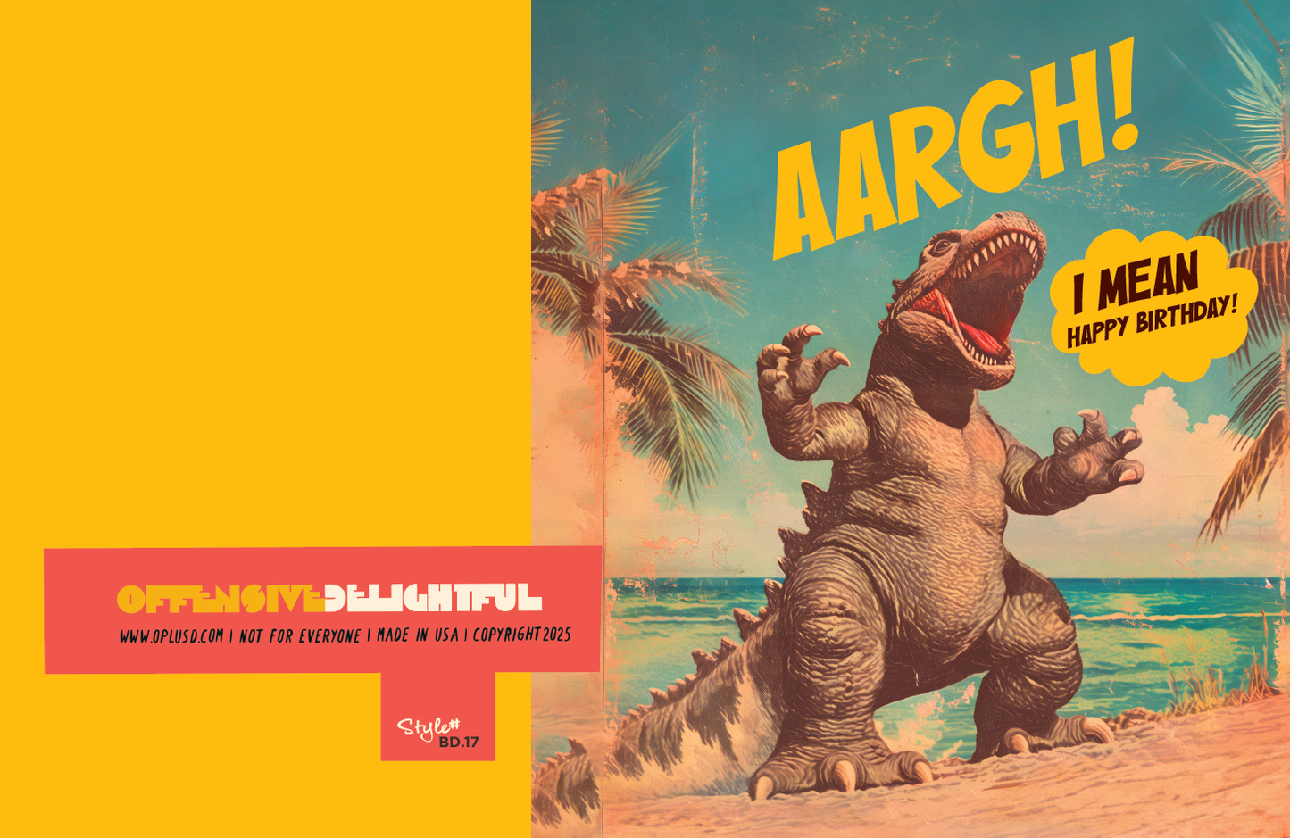 
                  
                    "AARGH" Dinosaur Birthday Card
                  
                