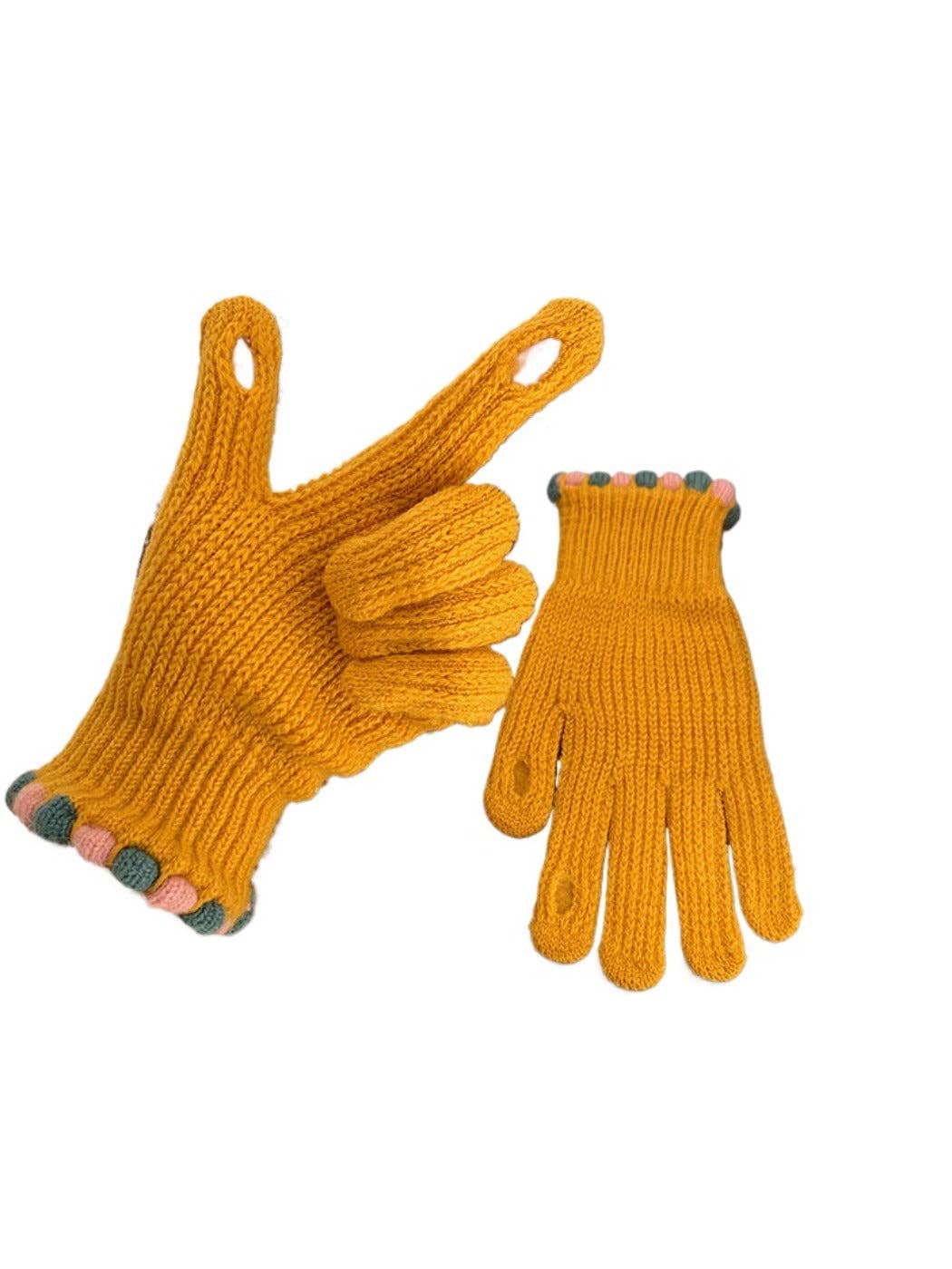 
                  
                    Dotted Cuff Knit Touchscreen Gloves
                  
                