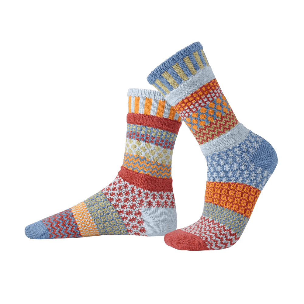 Fig Mismatch Crew Socks