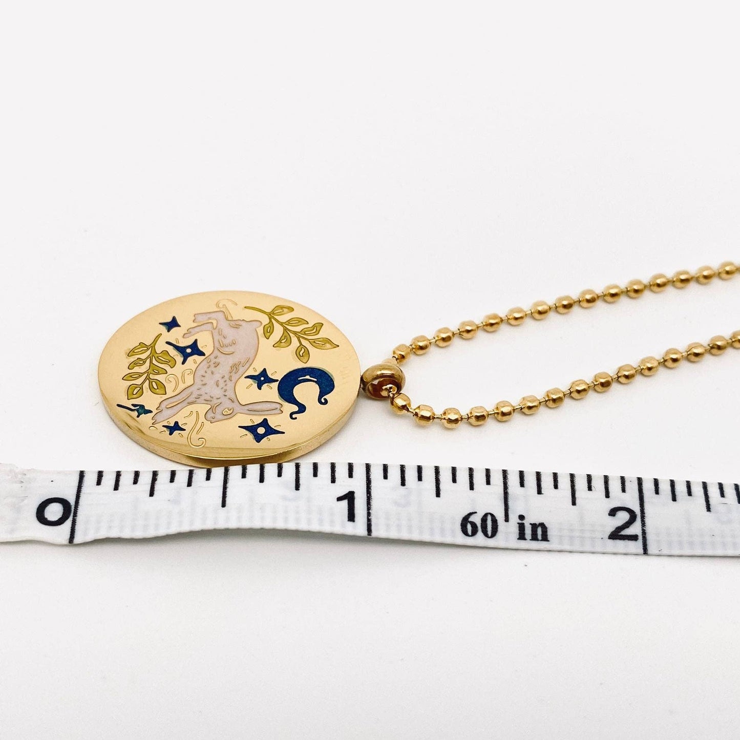 
                  
                    Enamel Rabbit Oval Necklace
                  
                