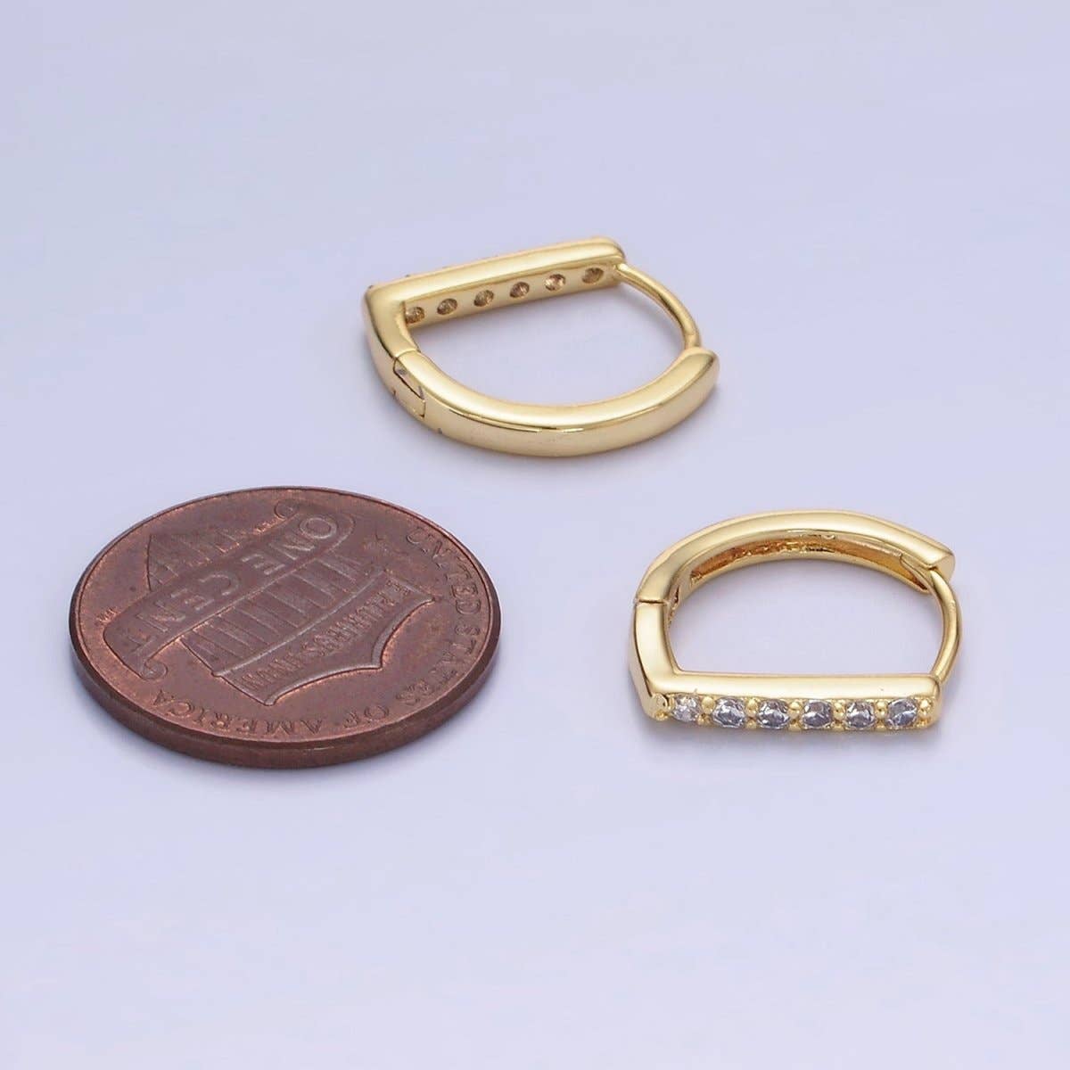 
                  
                    Micro Paved D-Bar Huggies
                  
                