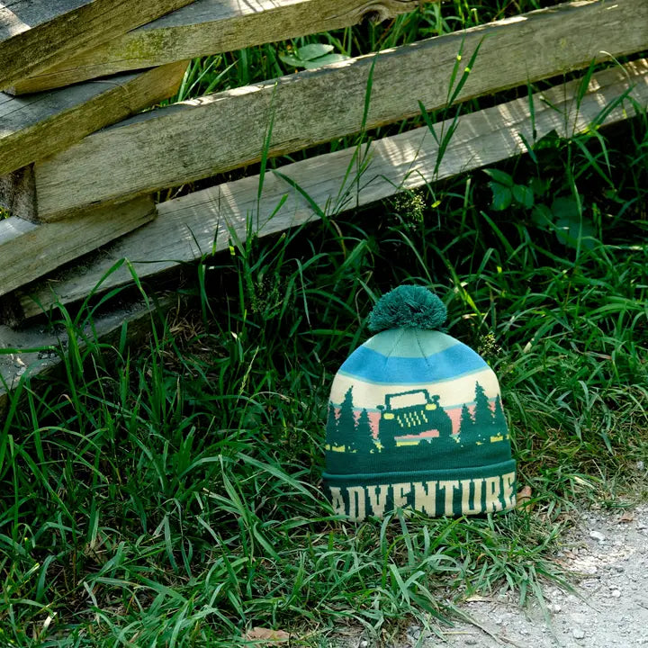 Adventure Jeep PomPom Beanie