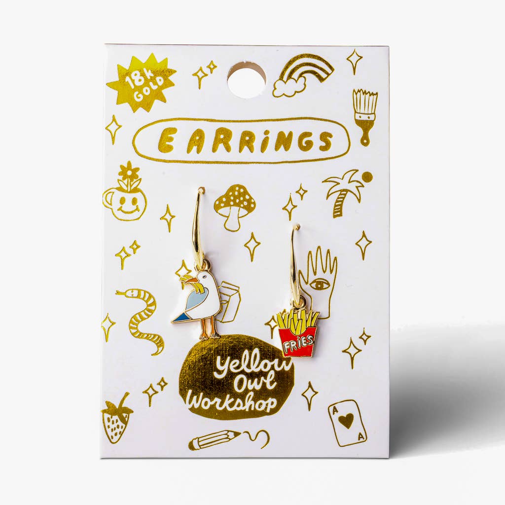 
                  
                    Seagull & French Fry Drop Earrings by Yellow Owl
                  
                