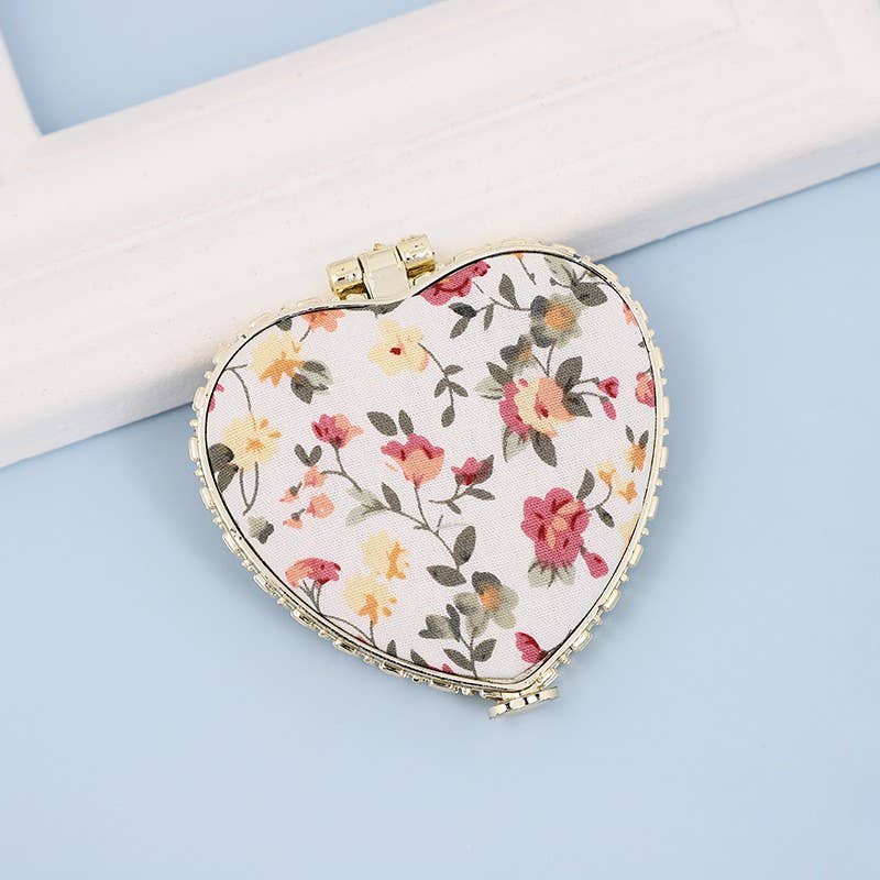 
                  
                    Floral Heart Pocket Compact
                  
                
