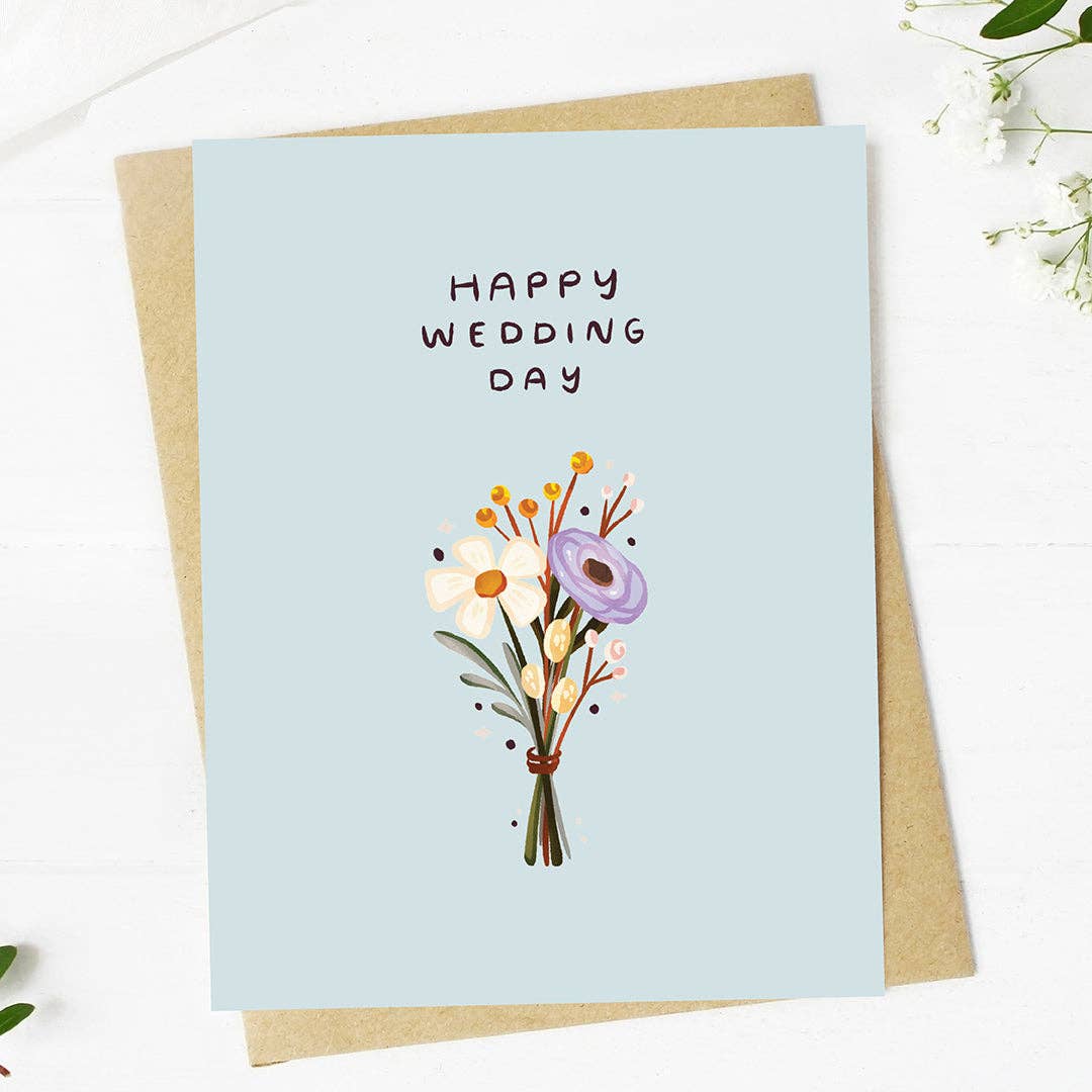 
                  
                    Happy Wedding Day Bouquet Card
                  
                