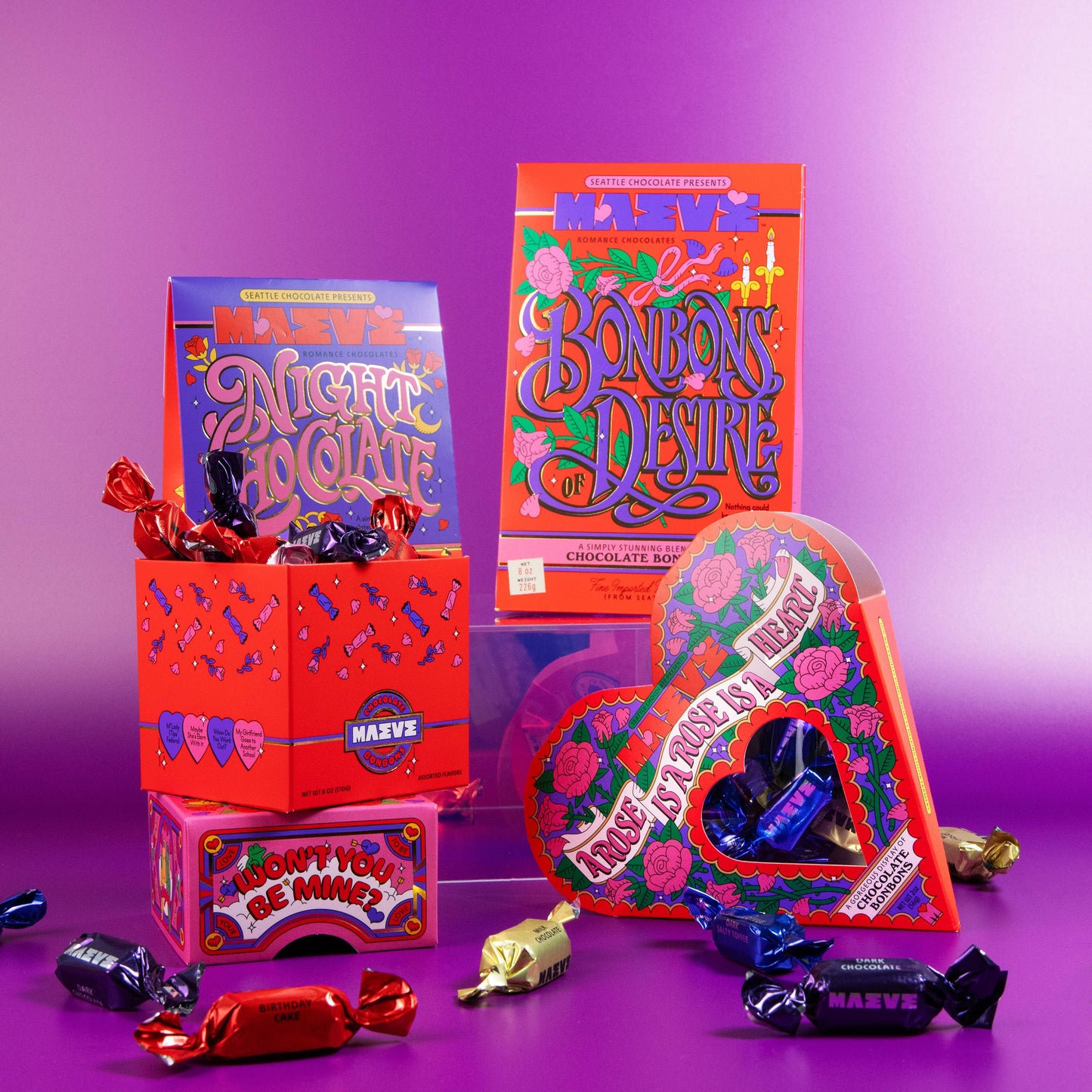 
                  
                    Valentine's Night Chocolate Bonbon Box - 4oz
                  
                