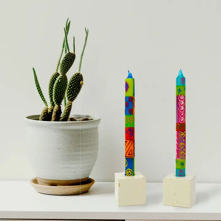 Hand Painted Candlestick Pairs