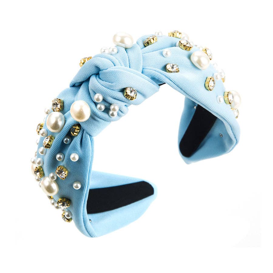 
                  
                    Pearl Studded Top Knot Headband
                  
                