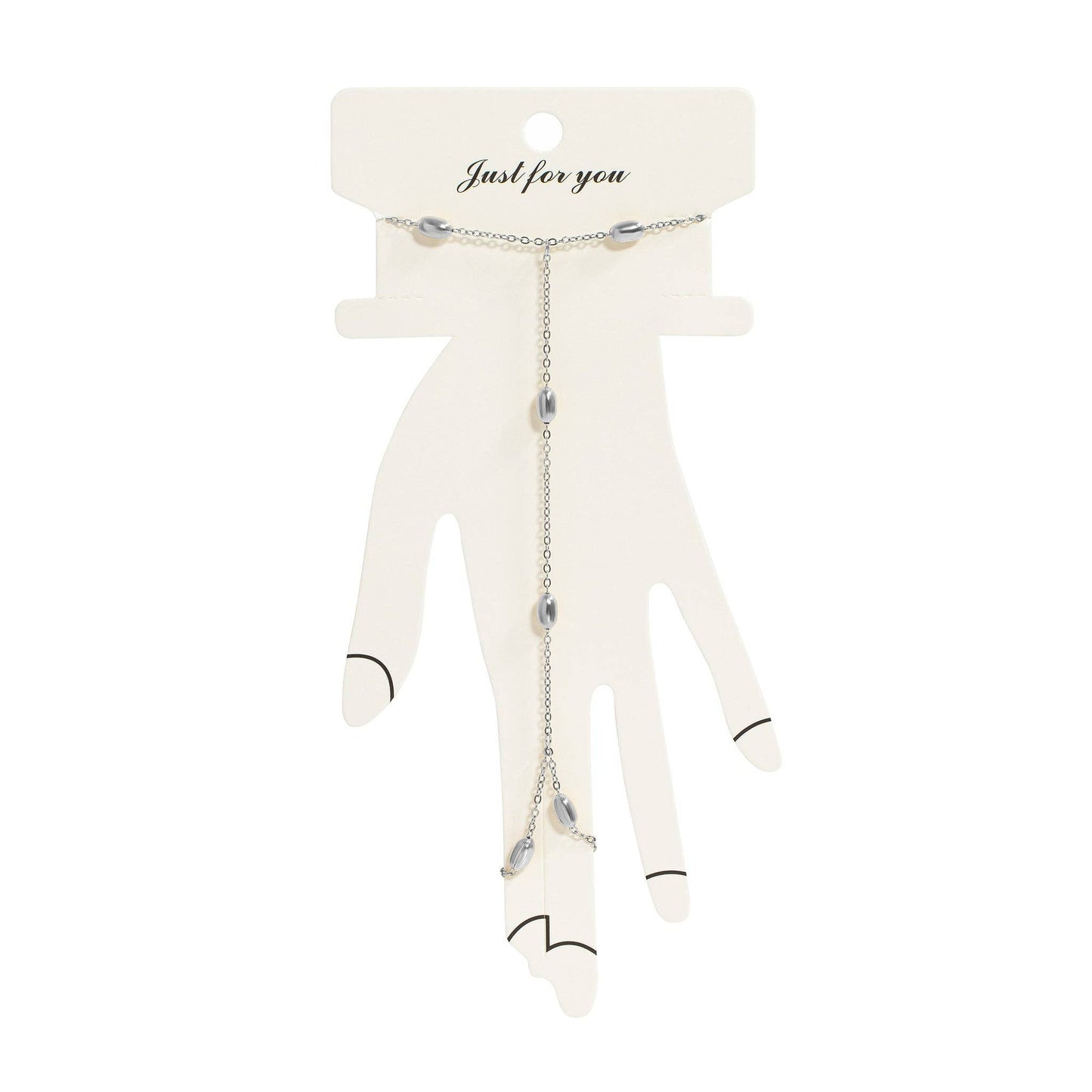 
                  
                    Oblong Beaded Hand Chain
                  
                