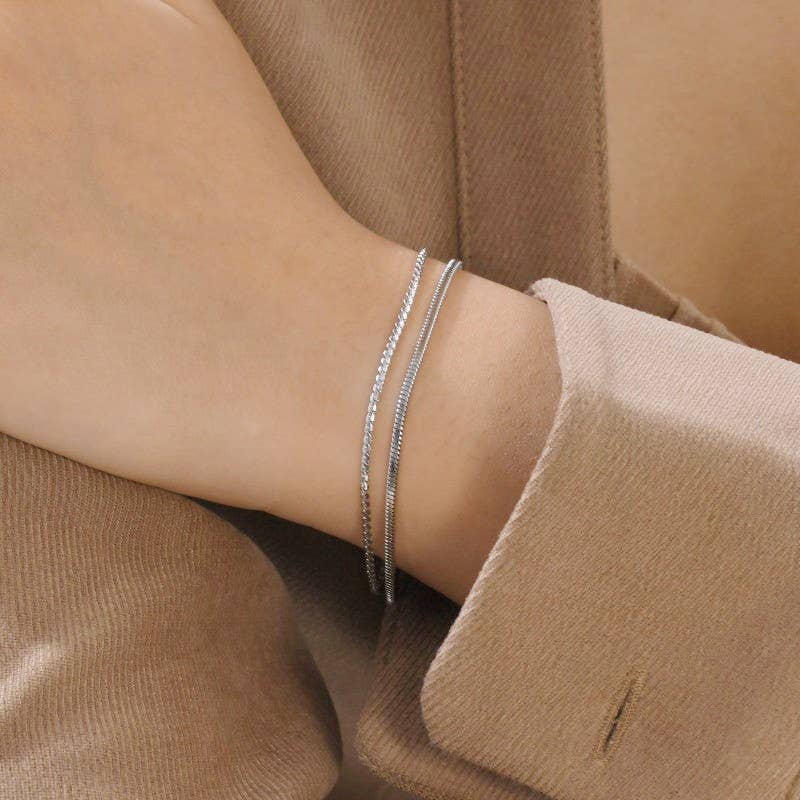 
                  
                    Double Chain Lobster Clasp Bracelet
                  
                