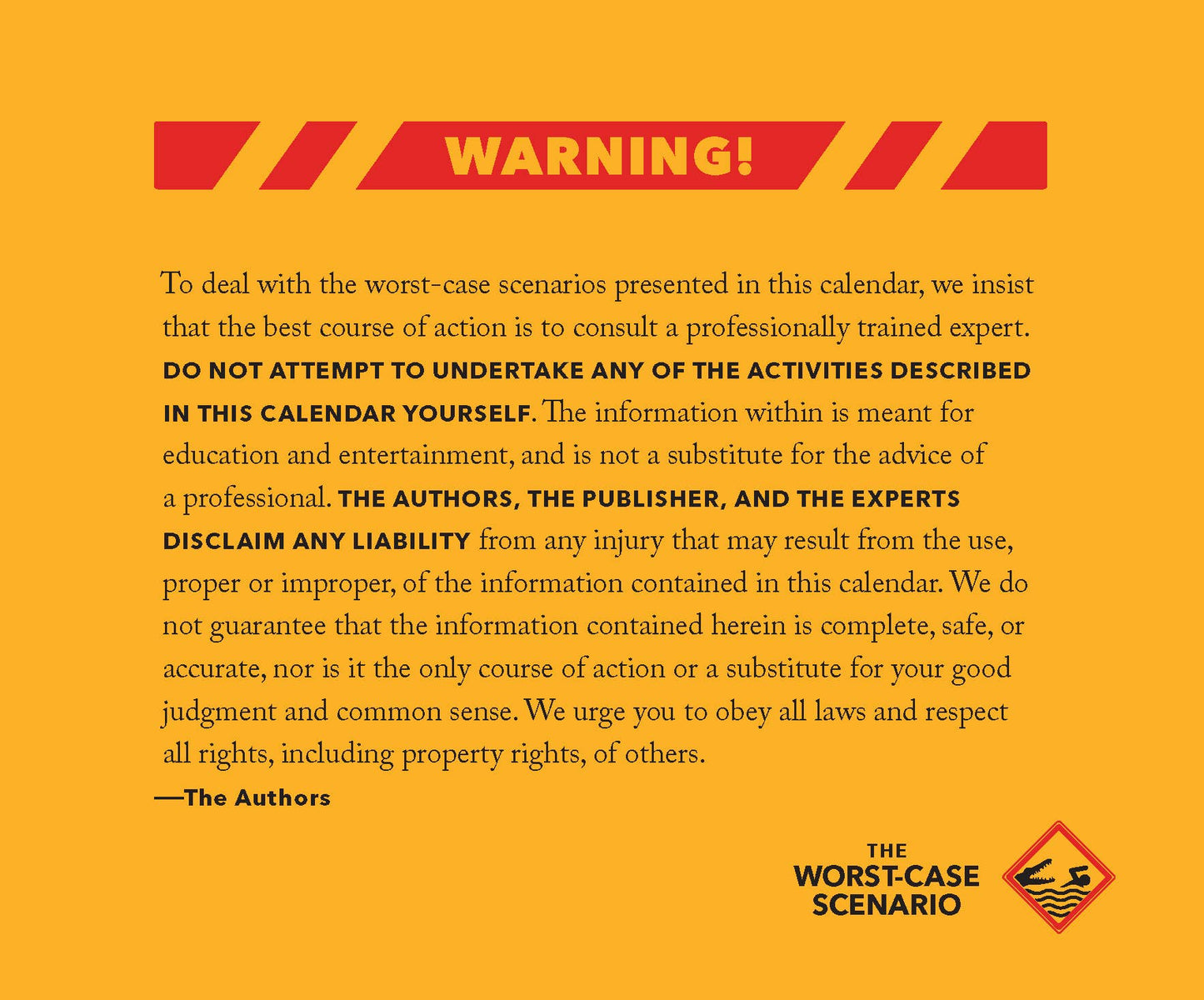 
                  
                    Worst-Case Scenario 2026 Daily Calendar
                  
                