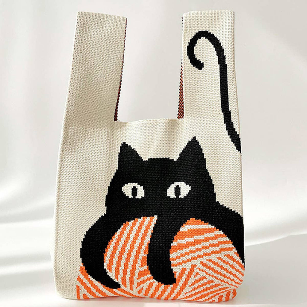 Knit Tote - Yarn Cat