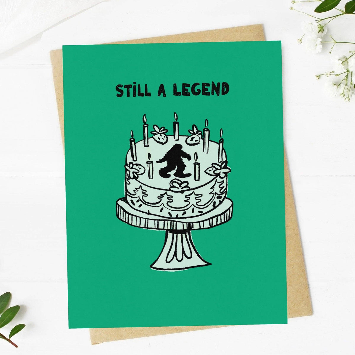 
                  
                    "Still a legend" Bigfoot Birthday Card
                  
                