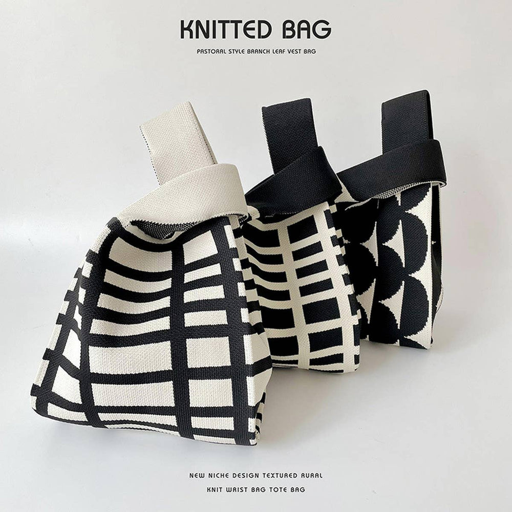 Knit Tote - Grid