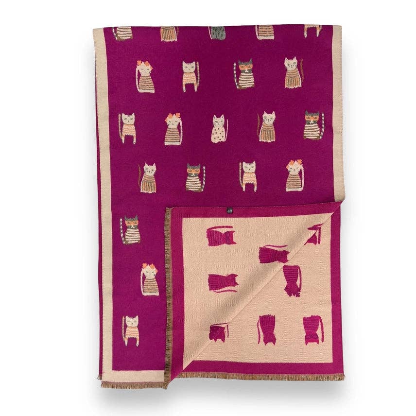 
                  
                    Cat Print Cashmere Blend Scarf
                  
                