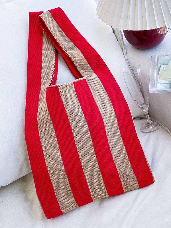 
                  
                    Contrast Stripes XL Knitted Tote
                  
                
