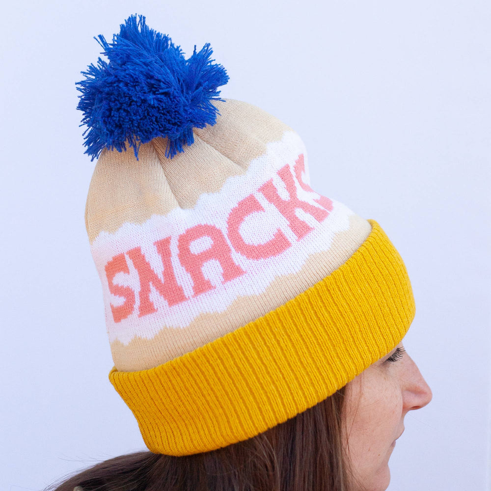
                  
                    Yellow Snacks Pom Pom Knit Beanie
                  
                