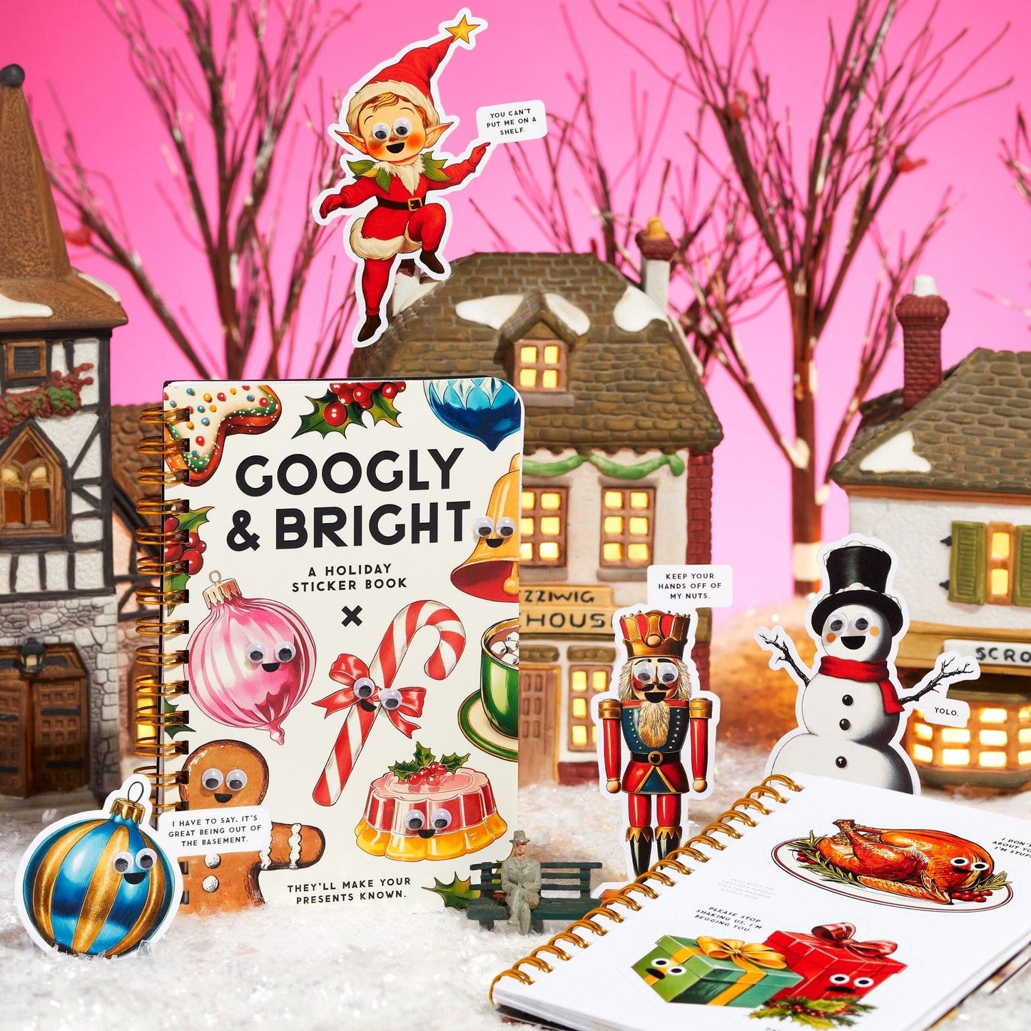 
                  
                    "Googly & Bright" Holiday Sticker Book by Brass Monkey
                  
                