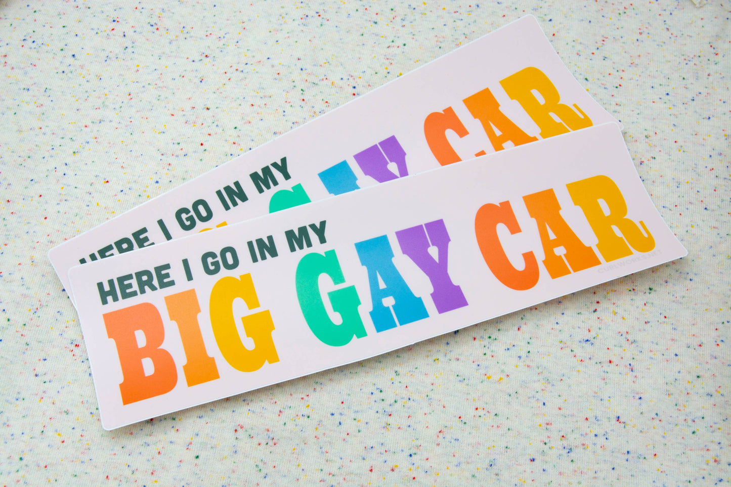 
                  
                    Here I go in my BIG GAY CAR - XL Vinyl Sticker
                  
                