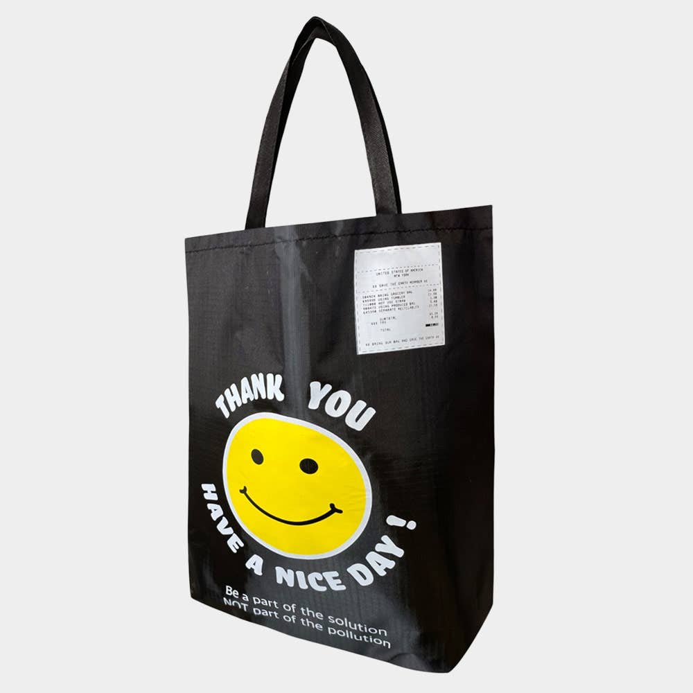 
                  
                    "Thank You" Classic Smiley Collapsible Shopping Tote
                  
                