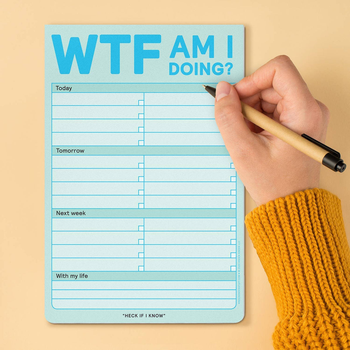
                  
                    "WTF Am I Doing?" Notepad
                  
                