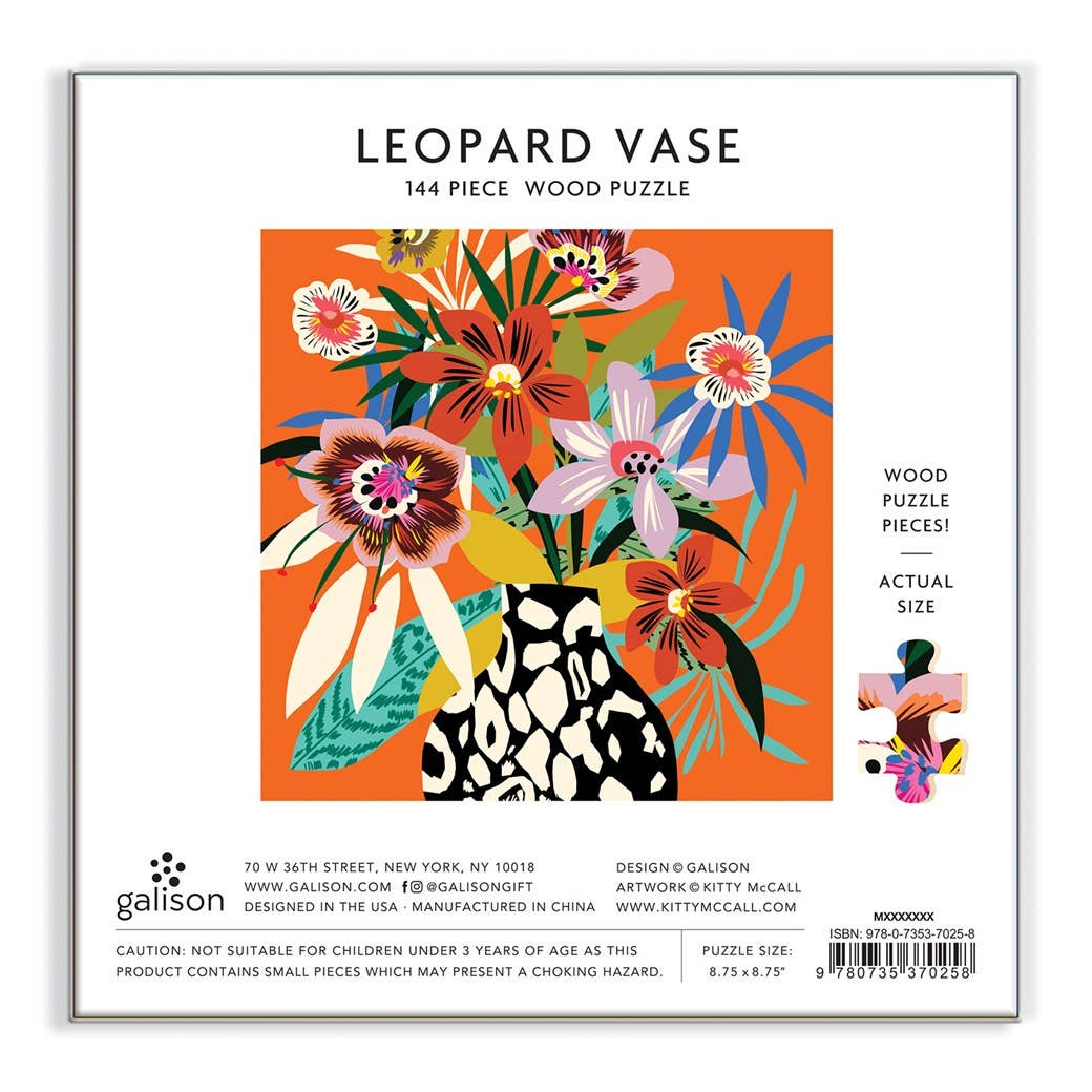 
                  
                    Kitty McCall's Leopard Vase 144 Piece Wood Puzzle by Galison
                  
                