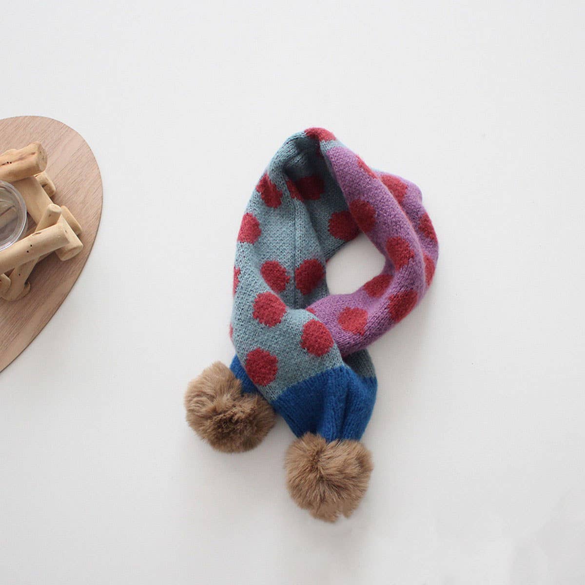 
                  
                    Pompom Polka Dots Kids Knitted Neck Scarf
                  
                
