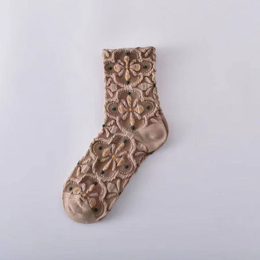 
                  
                    Embossed Cottagecore Socks
                  
                