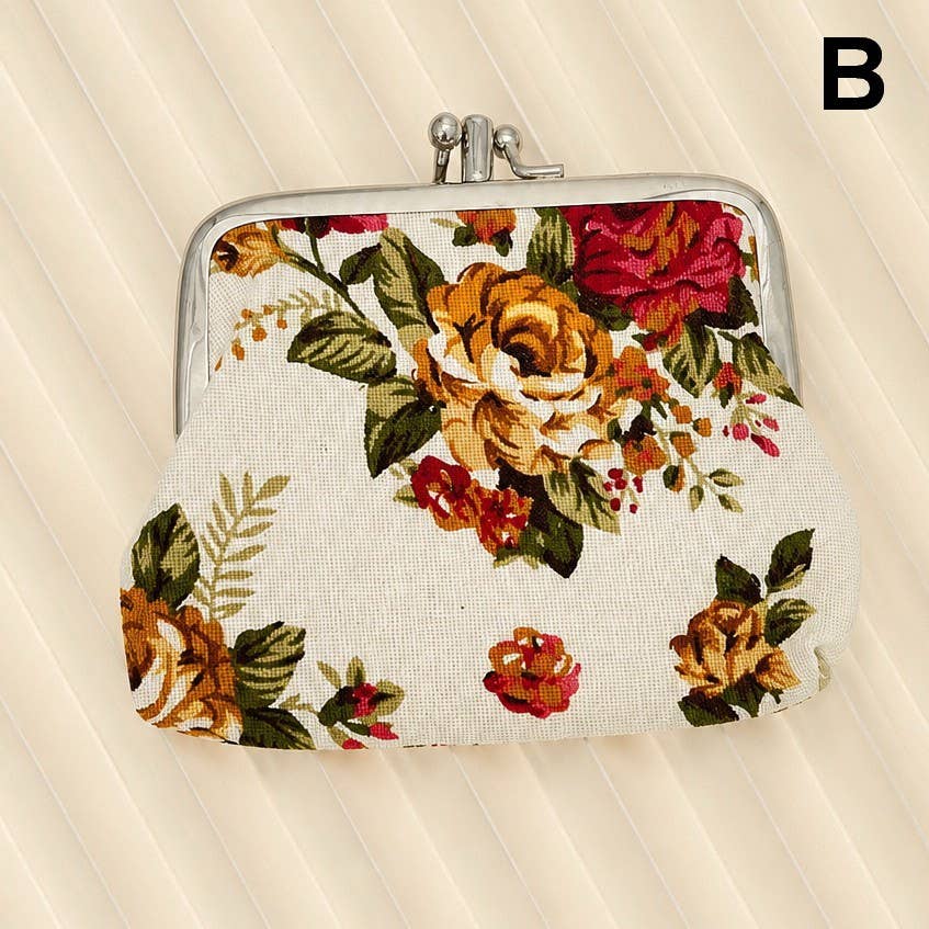 
                  
                    Floral Double-Sided Kiss Lock Pouch
                  
                