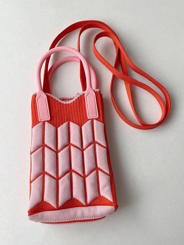 
                  
                    Geometric Knit Phone Sling Bag
                  
                