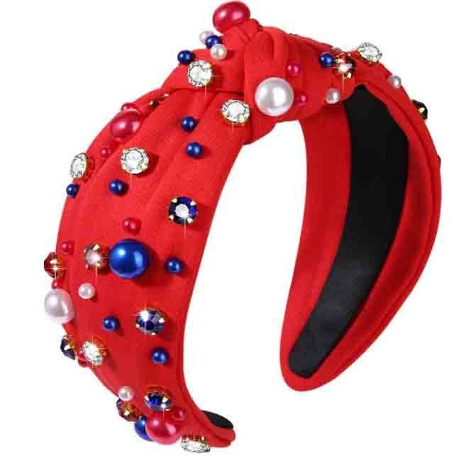 
                  
                    Pearl Studded Top Knot Headband
                  
                