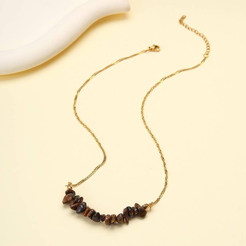 
                  
                    Tiger's Eye Chip Beads Necklace
                  
                