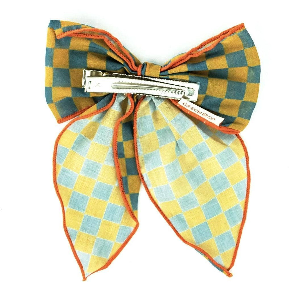 
                  
                    Fable Bow | Mid Size - Checkered Laguna + Wheat
                  
                