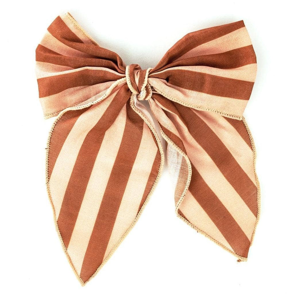 Fable Bow | Large Size - Stripes Sunset + Tierra